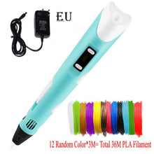 Load image into Gallery viewer, Dikale 3D Printing Pen DIY 3D Pen Pencil 3D Drawing Pen Stift PLA Filament For Kid Child Education Creative Toys Birthday Gifts