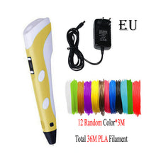 Load image into Gallery viewer, Dikale 3D Printing Pen DIY 3D Pen Pencil 3D Drawing Pen Stift PLA Filament For Kid Child Education Creative Toys Birthday Gifts
